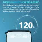 M9 Bluetooth 5.1 TWS Mirror Digital Display Wireless Bluetooth Earphone with Charging Box Flashlight , Support Touch & Siri & Battery Display, M9 (Black) - Image 4