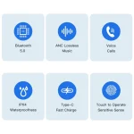 awei TA1 Bluetooth V5.0 Ture Wireless Sports ANC Noise Cancelling IPX4 Waterproof TWS Headset with Charging Case - Image 4