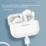 awei TA1 Bluetooth V5.0 Ture Wireless Sports ANC Noise Cancelling IPX4 Waterproof TWS Headset with Charging Case - Image 6