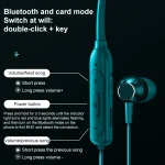 M61 Bluetooth 5.1 Business Sport Magnetic Metal Stereo Neck-mounted Bluetooth Earphone - Image 4