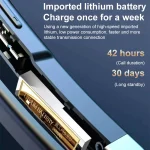 YYK-525 Single Rotatable Earhook Noise Cancelling Wireless Bluetooth Earphone with Charging Box & Digital Display - Image 6