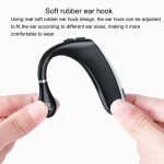 DS800 Bluetooth 5.0 Universal Hanging Ear Style Business Sports Wireless Bluetooth Earphone with Charging Box, Charging Box Version (Black), Charging Box Version (Red) - Image 5