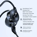 M-1 Back-mounted Touch Noise Reduction Bone Conduction Bluetooth Earphone with Detachable Microphone - Image 2