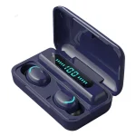 F9-5C Macaron Series Four-bar Breathing Light + Digital Display Noise Reduction Bluetooth Earphone, F9-5C Macaron Four-bar Light Dark Blue, F9-5C Macaron Four-bar Light Pink...