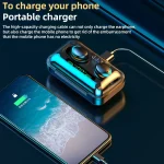 F9-5C Macaron Series Four-bar Breathing Light + Digital Display Noise Reduction Bluetooth Earphone, F9-5C Macaron Four-bar Light Dark Blue, F9-5C Macaron Four-bar Light Pink... - Image 5