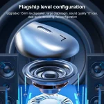 V9 Mirror Noodle Wireless Bluetooth Earphone with Charging Compartment - Image 3