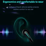 ETE-55 TWS Binaural Bluetooth 5.0 Low Latency Gaming Earphones, ETE-55 Black - Image 4