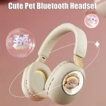 B4 RGB Cartoon Stereo Headset Wireless Bluetooth Headphones, Purple, Blue, Pink, Black - Image 5