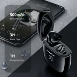 awei T28P Bluetooth V5.0 TWS Ture Wireless Sports LED Display Headset with Charging Case - Image 3
