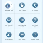 awei T28P Bluetooth V5.0 TWS Ture Wireless Sports LED Display Headset with Charging Case - Image 8