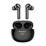 awei T15P Bluetooth V5.0 TWS Ture Wireless Sports LED Display Headset with Charging Case, T15P