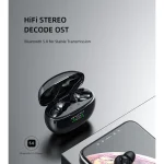 awei T15P Bluetooth V5.0 TWS Ture Wireless Sports LED Display Headset with Charging Case, T15P - Image 5