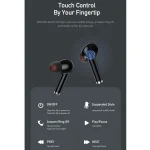 awei TA8 Bluetooth 5.2 ANC Active Noise Reduction Wireless Bluetooth Earphone, TA8 - Image 7