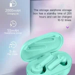 DT-5 IPX Waterproof Bluetooth 5.0 Wireless Bluetooth Earphone with Magnetic Charging Box, Support Call & Power Bank Function, DT-5 - Image 6