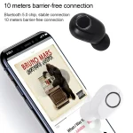 DT-13 Wireless Two Ear Bluetooth Headset Supports Touch & Smart Magnetic Charging - Image 4