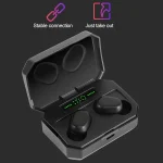 DT-14 Wireless Two Ear Bluetooth Headset Supports Touch & Smart Magnetic Charging & Power On Automatic Pairing - Image 10