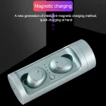 DT-15 Wireless Two Ear Bluetooth Headset Supports Touch & Smart Magnetic Charging & Power On Automatic Pairing - Image 6
