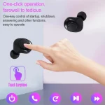 DT-15 Wireless Two Ear Bluetooth Headset Supports Touch & Smart Magnetic Charging & Power On Automatic Pairing - Image 7