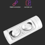 DT-15 Wireless Two Ear Bluetooth Headset Supports Touch & Smart Magnetic Charging & Power On Automatic Pairing - Image 10