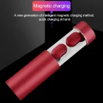 DT-16 Wireless Two Ear Bluetooth Headset Supports Touch & Smart Magnetic Charging & Power On Automatic Pairing - Image 6