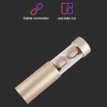 DT-16 Wireless Two Ear Bluetooth Headset Supports Touch & Smart Magnetic Charging & Power On Automatic Pairing - Image 10