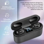 Dt-18 Wireless Two Ear Bluetooth Headset With 2000mAh Charging Cabin & Touch & Intelligent Magnetic Suction Charging - Image 8