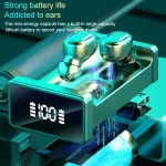 A22 English Version Pull-out Digital Display Bluetooth Earphone with Magnetic Charging Box, Support Touch Light & Power Bank, English Version - Image 5