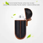 Colour-matching Flip-over Leather Earphones Shockproof Protective Case for Apple AirPods 1 / 2 - Image 6