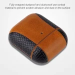Colour-matching Flip-over Leather Earphones Shockproof Protective Case for Apple AirPods 1 / 2 - Image 7