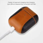 Colour-matching Flip-over Leather Earphones Shockproof Protective Case for Apple AirPods 1 / 2 - Image 9
