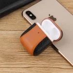 Colour-matching Flip-over Leather Earphones Shockproof Protective Case for Apple AirPods 1 / 2 - Image 10