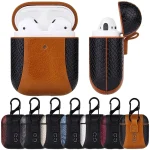 Colour-matching Flip-over Leather Earphones Shockproof Protective Case for Apple AirPods 1 / 2 - Image 2