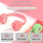 Y08 Hifi Sound Quality Macaron Bluetooth Headset, Supports Calling & TF Card & 3.5mm AUX - Image 8