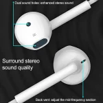 Langsdom MJ31 1.2m Wired Half  In-Ear 3.5mm Interface Stereo Earphones with Mic - Image 5