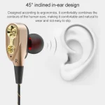 D12 1.2m Wired In Ear 3.5mm Interface Stereo Wire-Controlled HIFI Earphones Dual-motion Loop Running Game Music Headset With Packaging, D12 With Packaging (Black), D12 With Packaging (White) - Image 4
