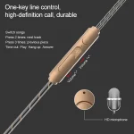 D12 1.2m Wired In Ear 3.5mm Interface Stereo Wire-Controlled HIFI Earphones Dual-motion Loop Running Game Music Headset With Packaging, D12 With Packaging (Black), D12 With Packaging (White) - Image 7