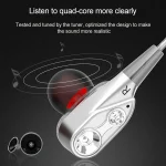 D12 1.2m Wired In Ear 3.5mm Interface Stereo Wire-Controlled HIFI Earphones Dual-motion Loop Running Game Music Headset With Packaging, D12 With Packaging (Black), D12 With Packaging (White) - Image 9