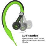 Mucro MB-232 Running In-Ear Sport Earhook Wired Stereo Headphones for Jogging Gym, 3.5mm - Image 3
