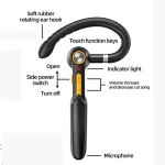 ME-100 TWS Business Rotating Universal True Stereo 5.0 Version Hanging Ear In-Ear Bluetooth Headset - Image 3