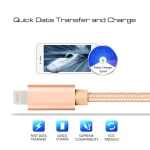 3A Woven Style Metal Head 8 Pin to USB Charge Data Cable, Cable Length: 1m, 1m 8 Pin - Image 7