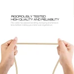 3m 3A Woven Style Metal Head 8 Pin to USB Data / Charger Cable, 3m 8 Pin - Image 6