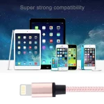 1m Woven Style Metal Head 58 Cores 8 Pin to USB 2.0 Data / Charger Cable - Image 6