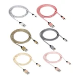 1m Woven Style Metal Head 58 Cores 8 Pin to USB 2.0 Data / Charger Cable - Image 2
