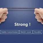 Mcdodo CA-1730 1.2m 2.4A Reversible 8 Pin to USB Denim Cover TPE Jacket Data Sync Charging Cable with Aero Aluminum Head for iPhone, iPad (Denim Blue) - Image 5