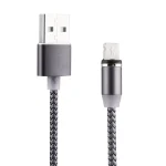 360 Degree Rotation 8 Pin to USB 2.0 Weave Style Magnetic Charging Cable with LED Indicator, Cable Length: 1m - Image 2