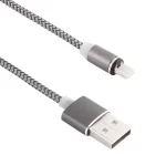 360 Degree Rotation 8 Pin to USB 2.0 Weave Style Magnetic Charging Cable with LED Indicator, Cable Length: 1m - Image 3
