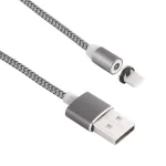 360 Degree Rotation 8 Pin to USB 2.0 Weave Style Magnetic Charging Cable with LED Indicator, Cable Length: 1m - Image 4