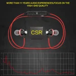 AWEI A980BL Wireless Sport Magnetic Bluetooth Earphone with Wire Control , Support Handfree Call - Image 5