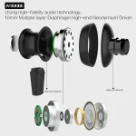 AWEI A980BL Wireless Sport Magnetic Bluetooth Earphone with Wire Control , Support Handfree Call - Image 6