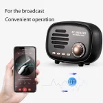 Q108 Retro Mini Wireless Bluetooth Speaker, Support Hands-free / TF Card / U disk / FM - Image 7